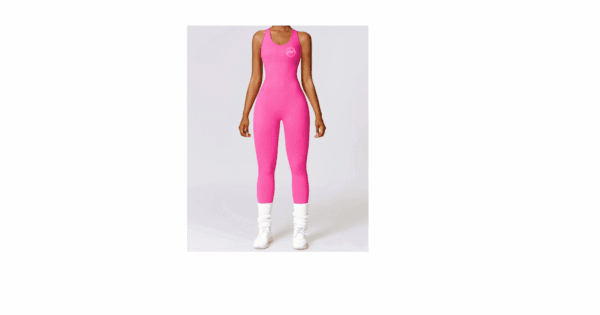 Pink Beautiful Back Seamless Jumpsuit - Image 2