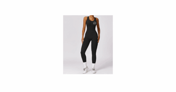 Black Beautiful Back Seamless Jumpsuit - Image 2