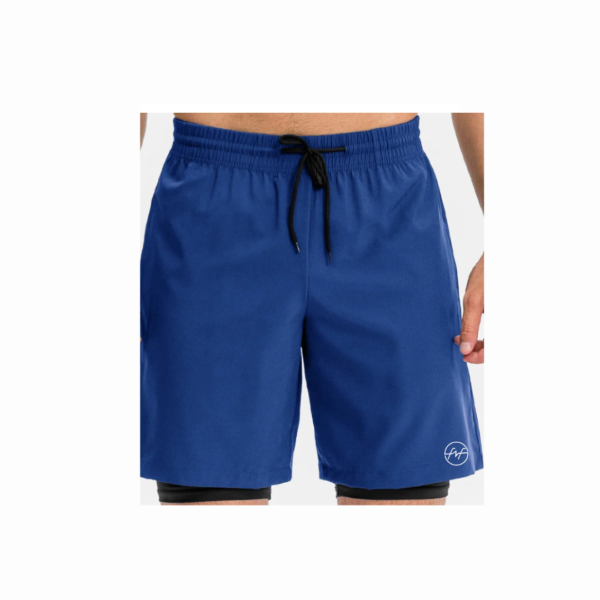 Blue Mens 2-in-1 Training Shorts