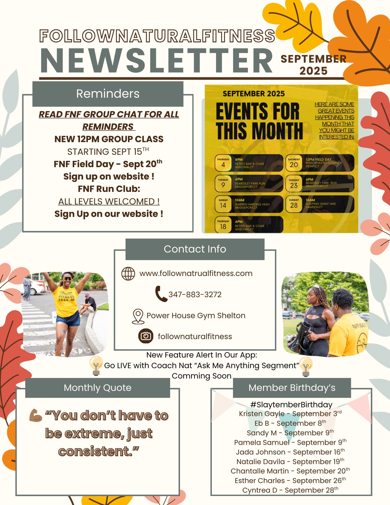 FNF September Newsletter