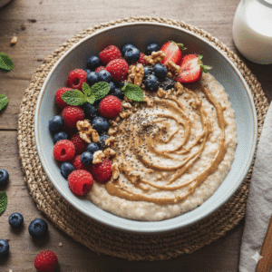 Berry & Nut Butter Oatmeal Bowl