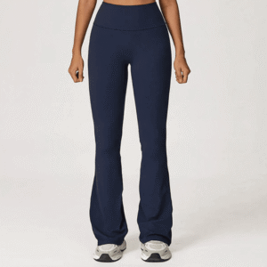 navy blue flare pants