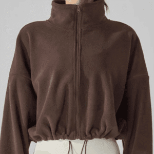 Fleece Stand Collar Full Zip Sports Jacket