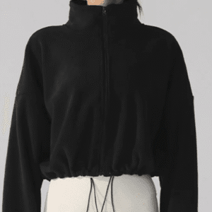 Fleece Stand Collar Full Zip Sports Jacket