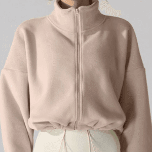 Fleece Stand Collar Full Zip Sports Jacket