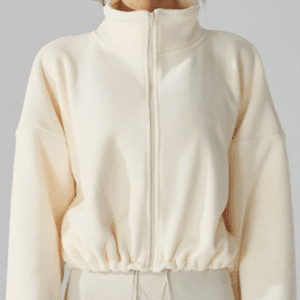 Fleece Stand Collar Full Zip Sports Jacket