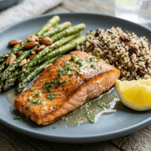 Lemon Garlic Salmon Performance Plate
